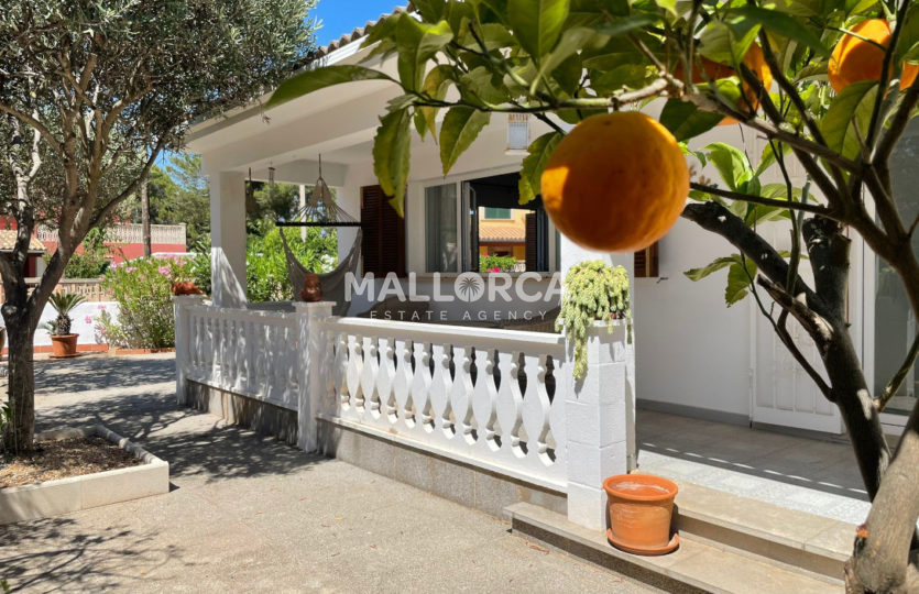 porch orange tree mallorca family home El Toro