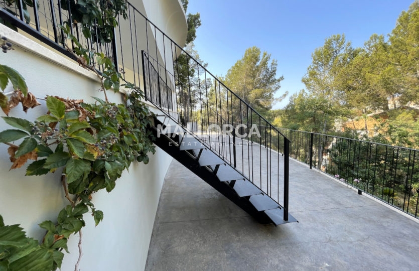 Modern newly built Villa in Cas Catala outdoor Staircase